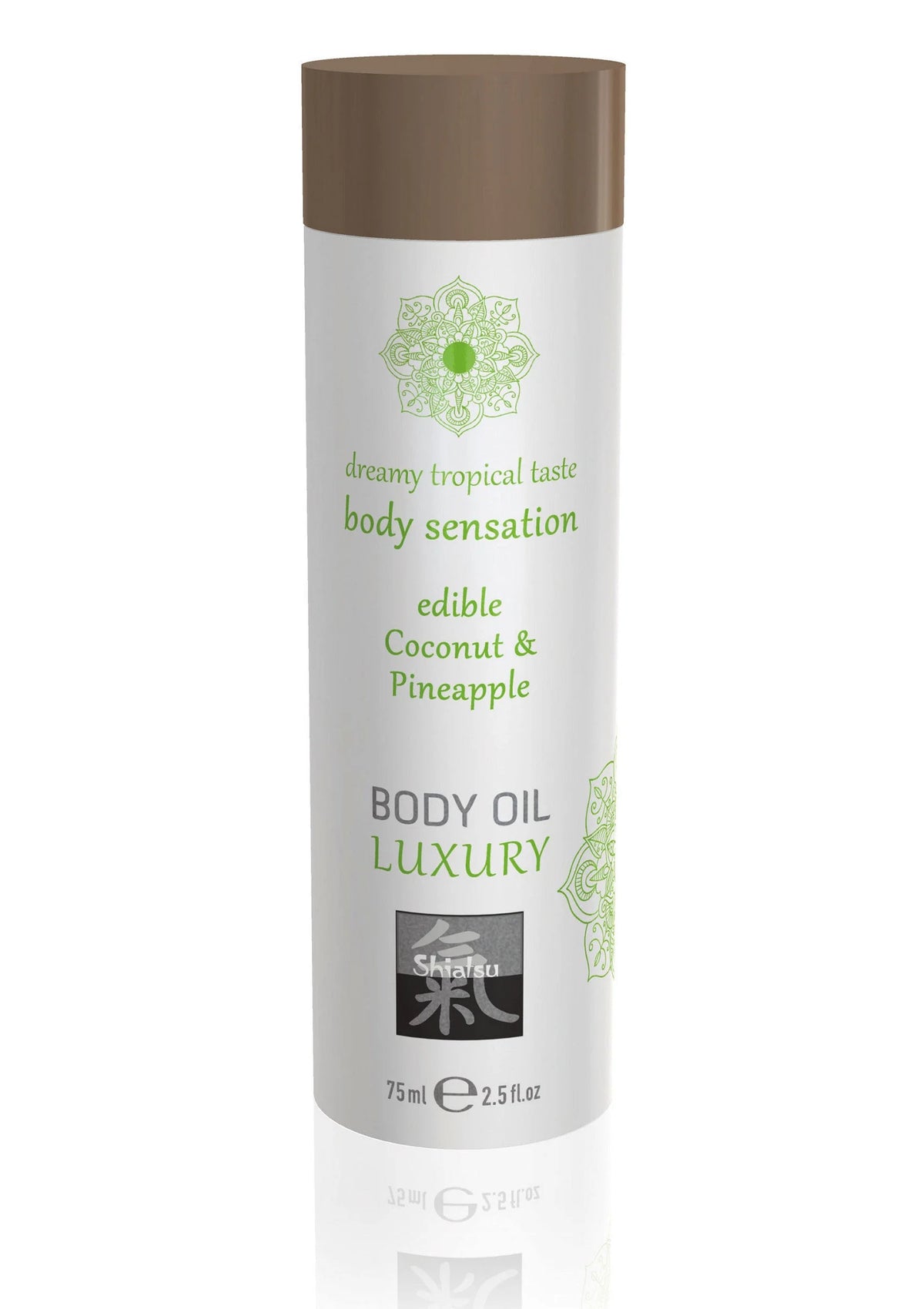 Bestel: Luxury Edible Body Oil 75 ml - bij Happytoys: de erotische sex webshop | liever Happy dan Easy ⭐⭐⭐⭐⭐ - Default Title - 90451 - COCONUT - 75