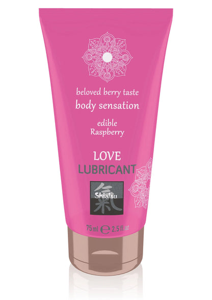 Shiatsu liefdeglijmiddel tube, 75 ml, Raspberry, roze (close-up)