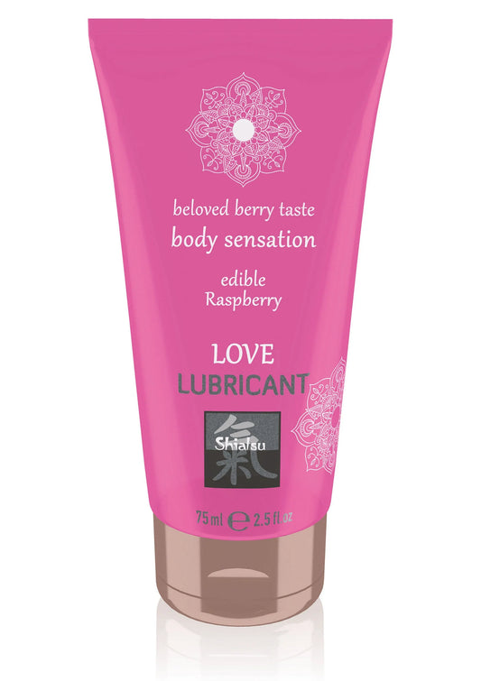 Shiatsu liefdeglijmiddel tube, 75 ml, Raspberry, roze (close-up)