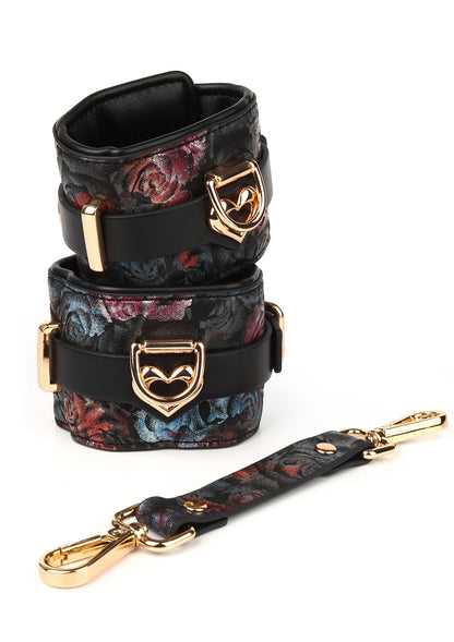 Beste vandaag nog: Floral Jacquard Ankle Cuffs by Geisha - bij Happytoys Sexshop: online sex shop for Feeling Happy & Easy 😊