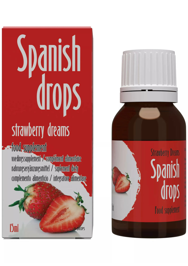 Beste vandaag nog: Spanish Drops 15 ml by Cobeco - bij Happytoys Sexshop: online sex shop for Feeling Happy & Easy 😊 - Strawberry - 92550 - STRAWBERRY - 15