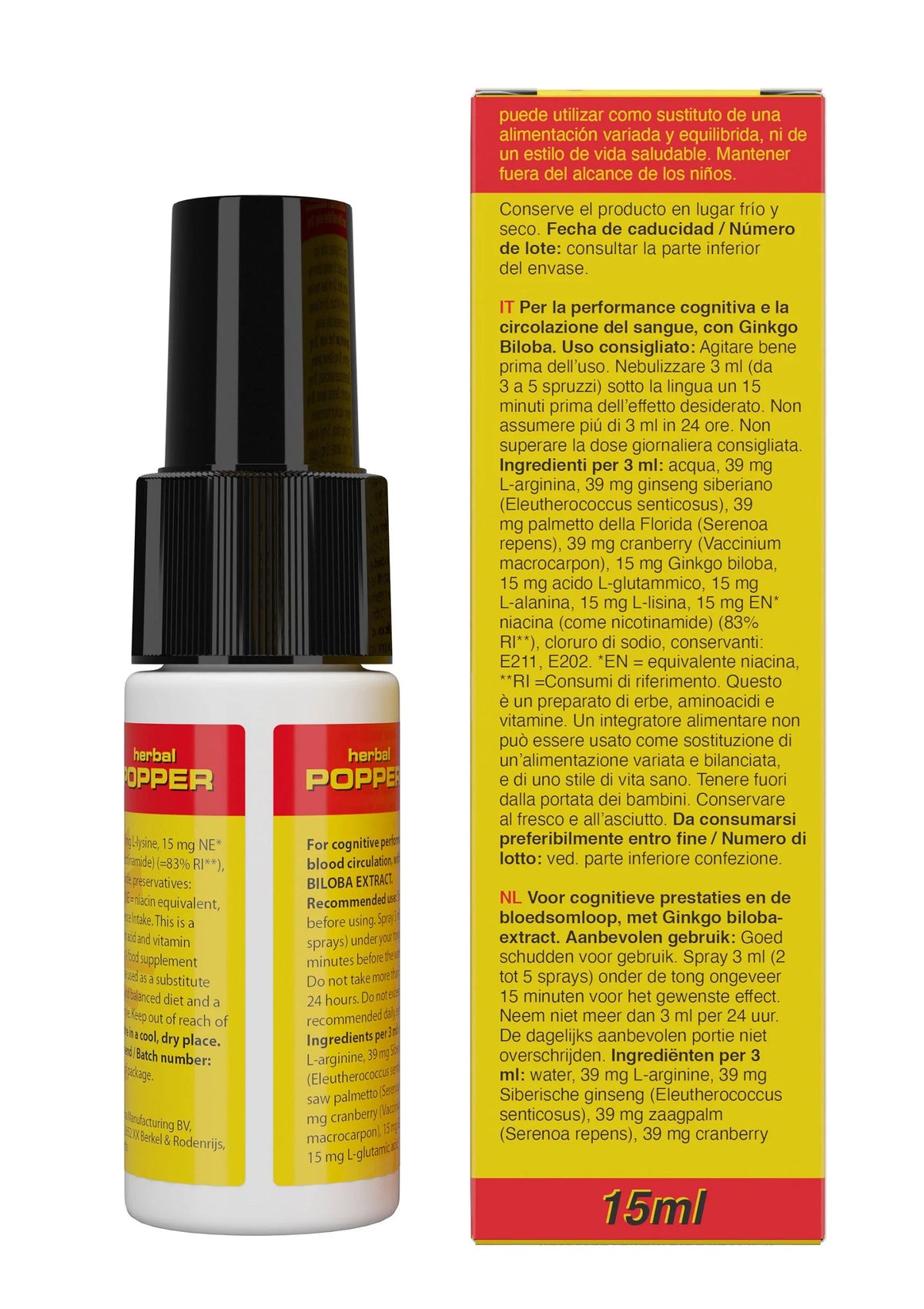 Bestel: Rush Herbal Popper 15 ml - bij Happytoys: de erotische sex webshop | liever Happy dan Easy ⭐⭐⭐⭐⭐