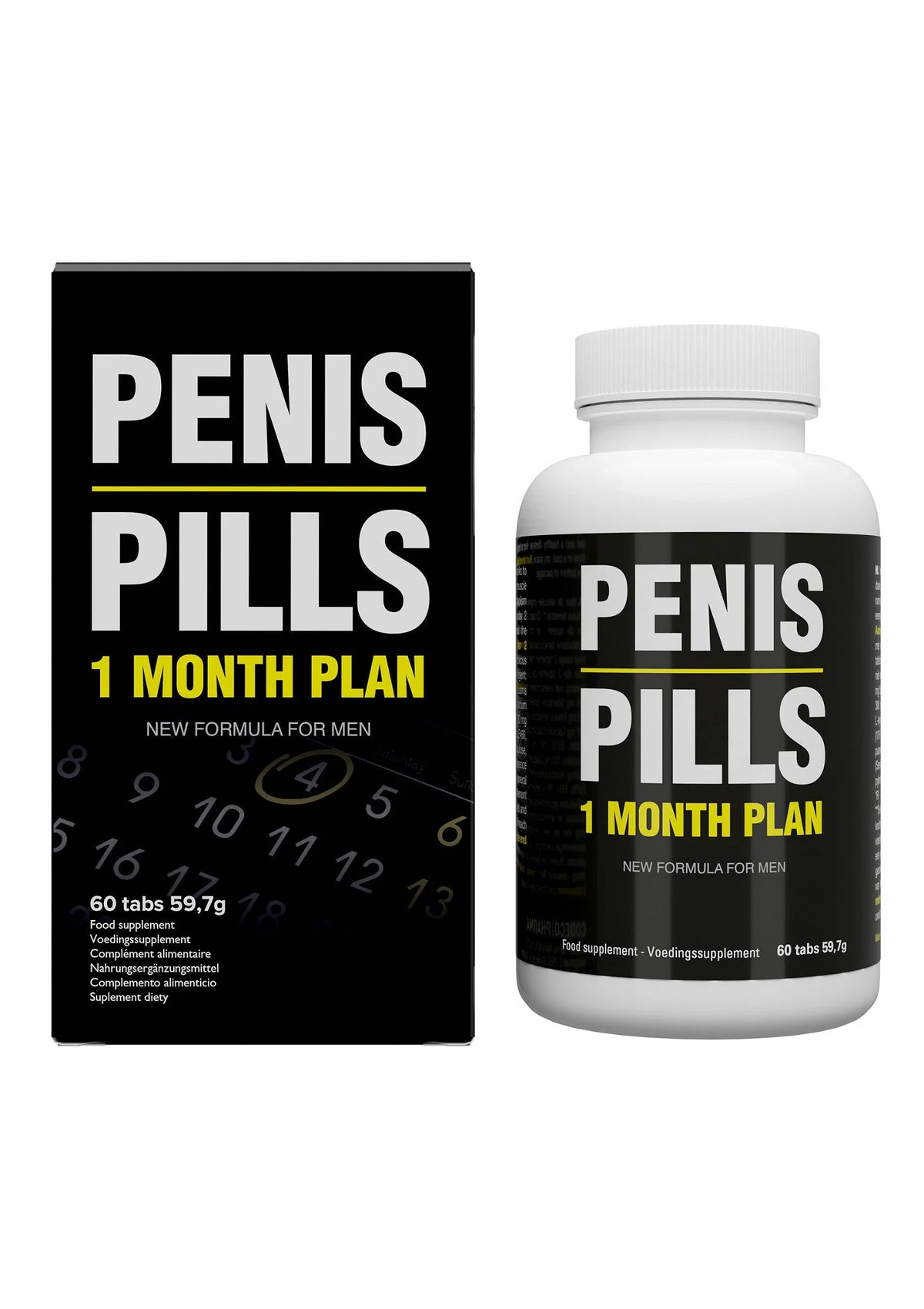 Bestel: Penis Pills 1 Month Plan 60 pcs - bij Happytoys: de erotische sex webshop | liever Happy dan Easy ⭐⭐⭐⭐⭐ - Default Title - 92615 - NATUREL