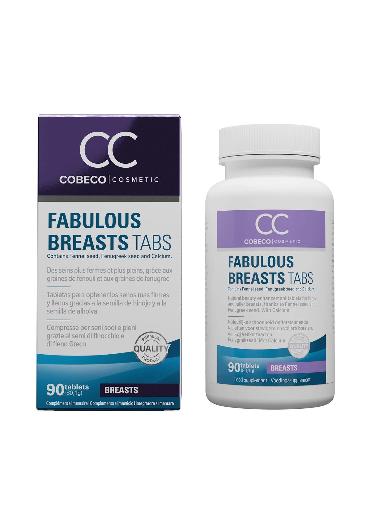 COBECO CC Fabulous Breasts tabs doos en pot met witte dop