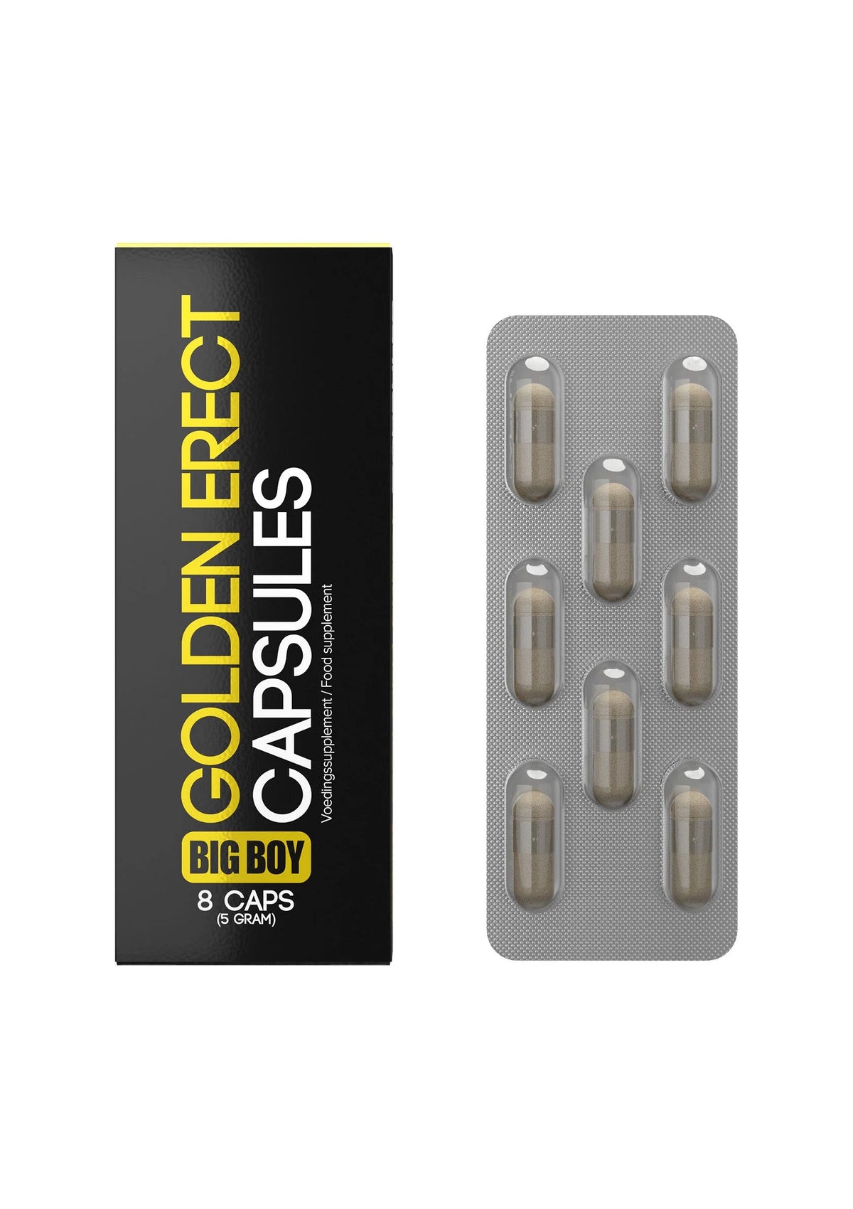 Bestel: Big Boy Golden Erect Capsules 8 pcs - bij Happytoys: de erotische sex webshop | liever Happy dan Easy ⭐⭐⭐⭐⭐ - Default Title - 92644 - NATUREL