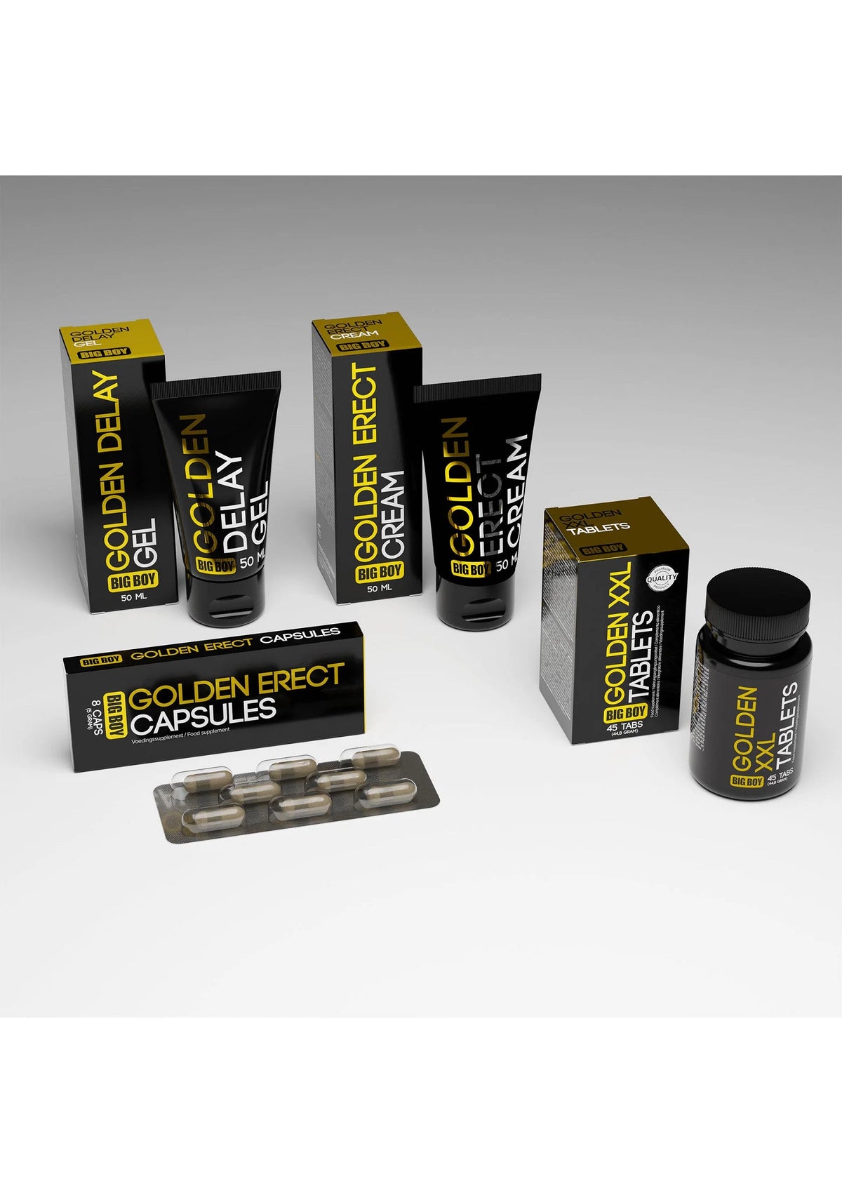 Bestel: Big Boy Golden Erect Capsules 8 pcs - bij Happytoys: de erotische sex webshop | liever Happy dan Easy ⭐⭐⭐⭐⭐