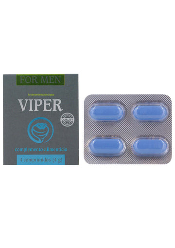 Bestel: Viper For Men Pills 4 Pcs ES - PT by Cobeco - bij Happytoys: de erotische sex webshop | liever Happy dan Easy ⭐⭐⭐⭐⭐ - Default Title - 92674 - NATUREL