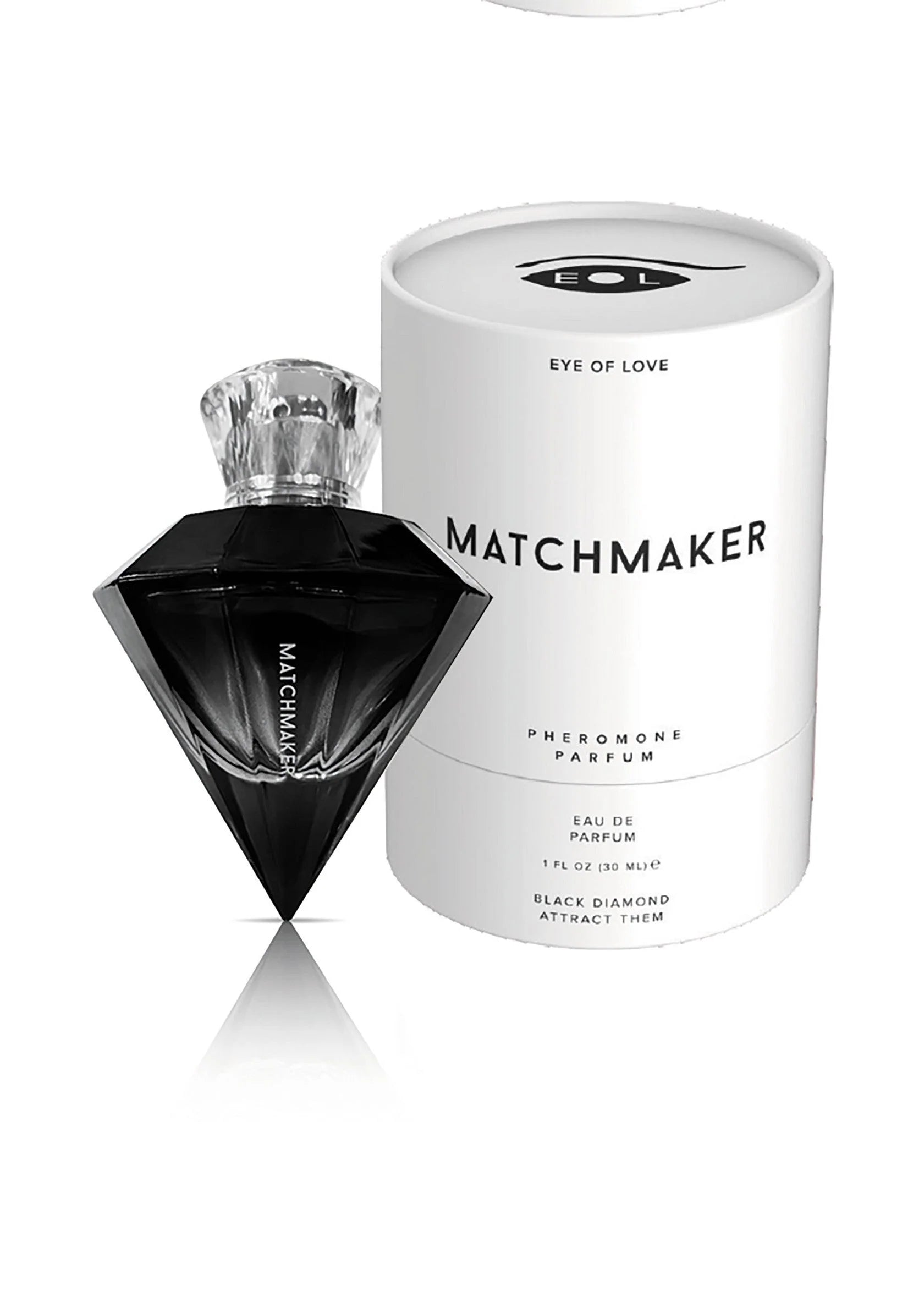 Parfumfles Matchmaker Black Diamond (Eye of Love) in zwart, 30 ml