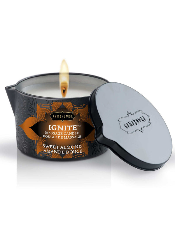 Bestel: Ignite Massage Candle 170 gr by Kamasutra - bij Happytoys.nl, happytoys.be, Happytoys.ae: erotische sex webshop | liever Happy dan Easy ⭐⭐⭐⭐⭐ - Almond - 94006 - ALMOND - 170