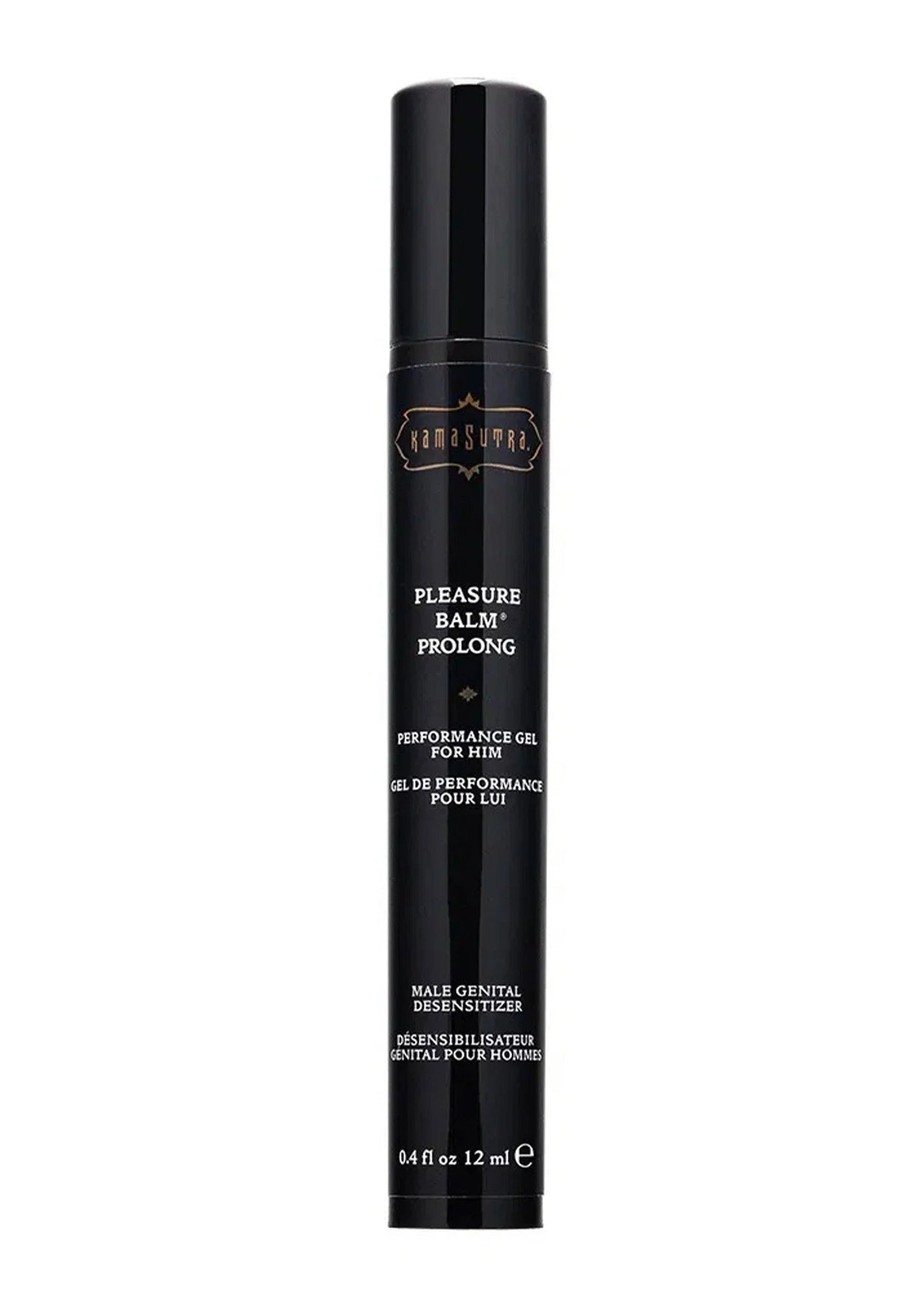 Zwarte gelbuis met schroefdop en opdruk, 12 ml