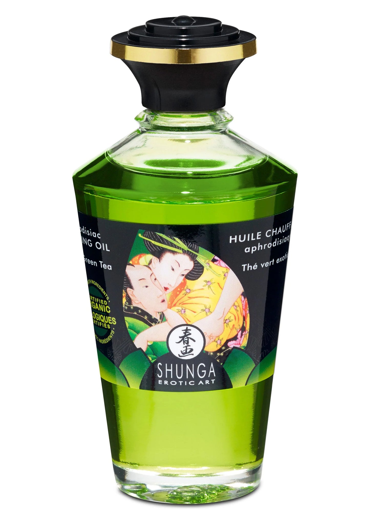 Beste vandaag nog: Warming Oil - Exotic Green Tea - 100 ml by Shunga - bij Happytoys Sexshop: Toys for Feeling Happy & Easy 😊