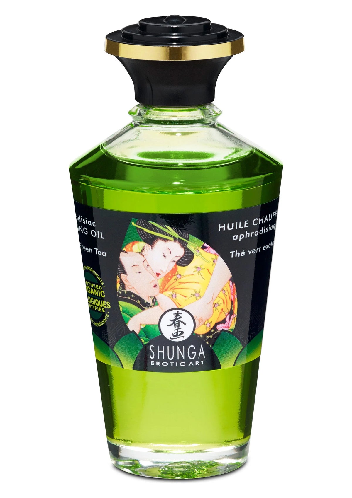 Beste vandaag nog: Warming Oil - Exotic Green Tea - 100 ml by Shunga - bij Happytoys Sexshop: Toys for Feeling Happy & Easy 😊