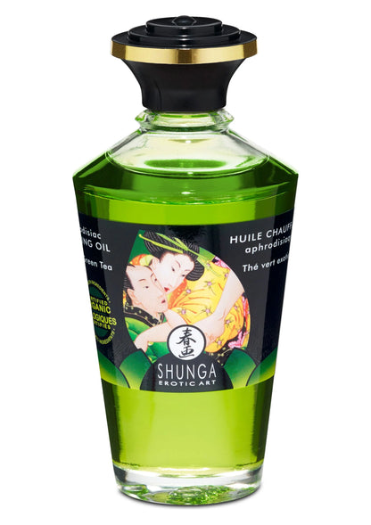Beste vandaag nog: Warming Oil - Exotic Green Tea - 100 ml by Shunga - bij Happytoys Sexshop: Toys for Feeling Happy & Easy 😊