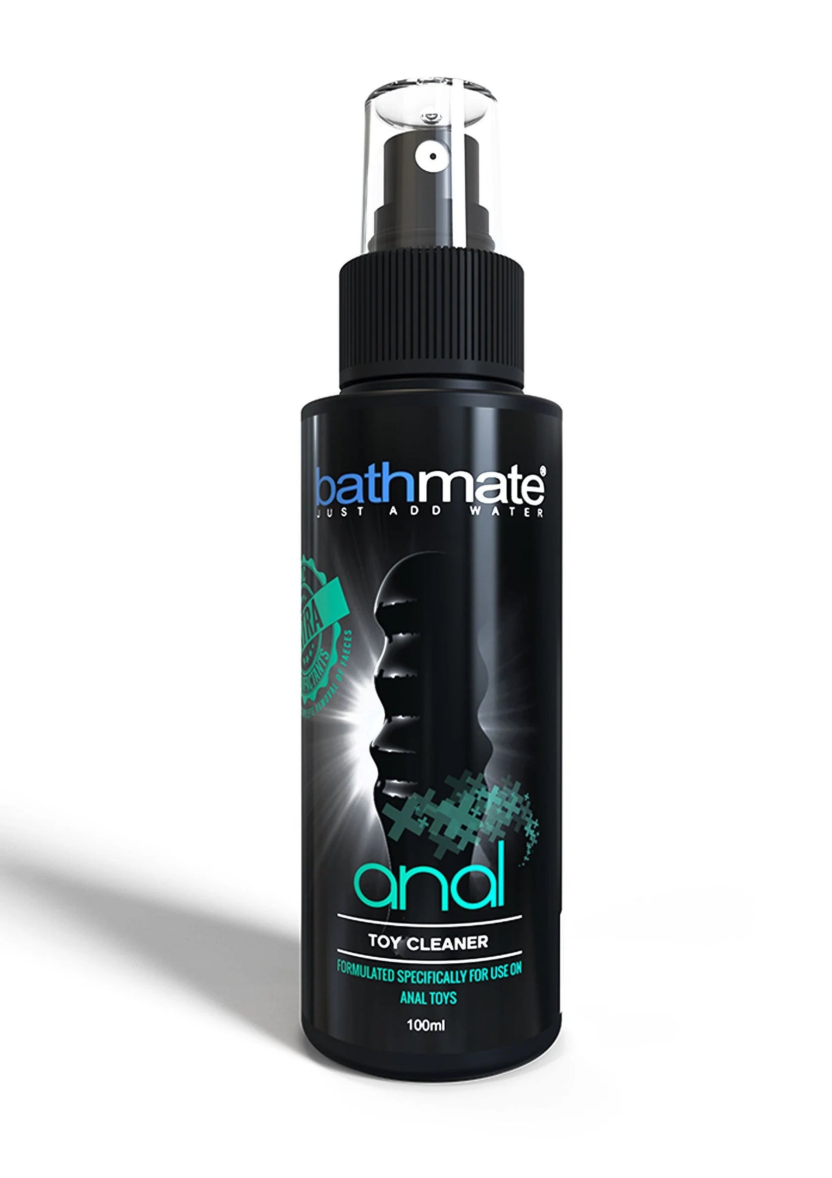 Bathmate anal toy-cleaner fles met zwarte pompverstuiver