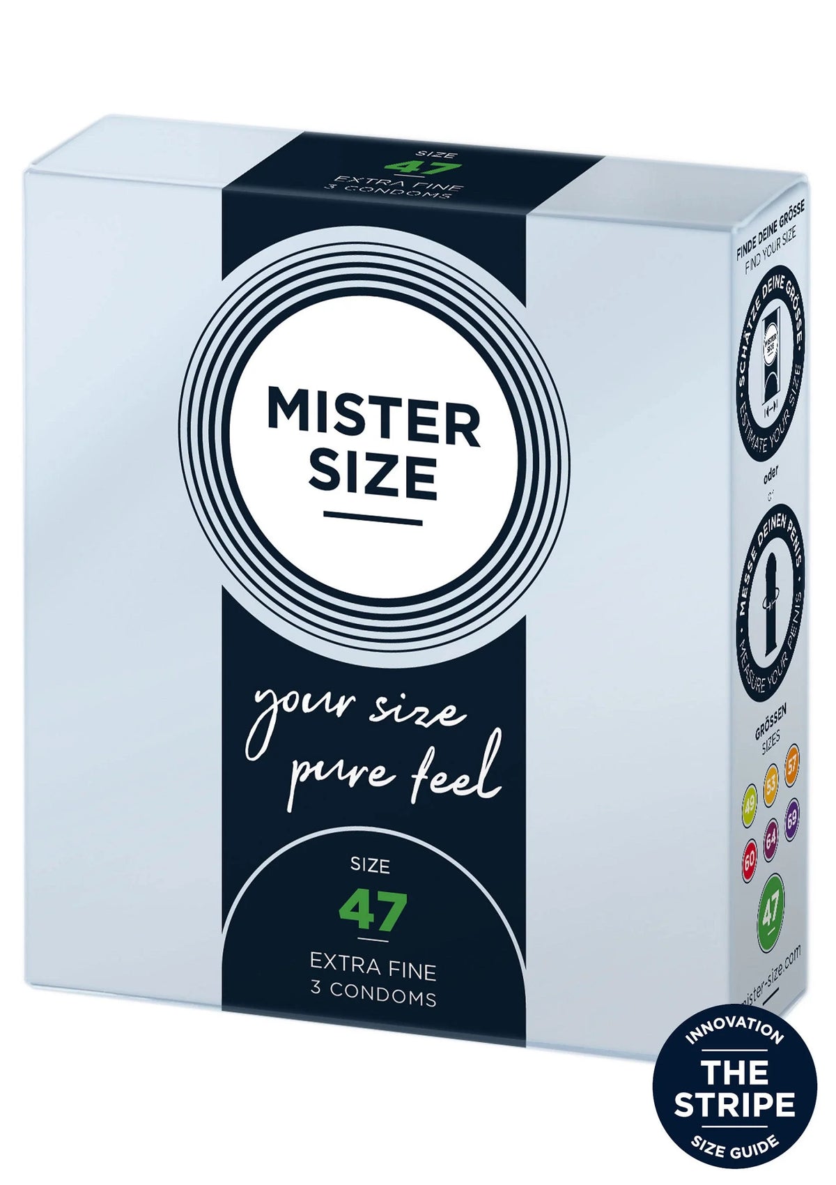 Bestel: MISTER SIZE 47mm Condoms 3 pcs - bij Happytoys: de erotische sex webshop | liever Happy dan Easy ⭐⭐⭐⭐⭐ - Default Title - 97110 - NATUREL