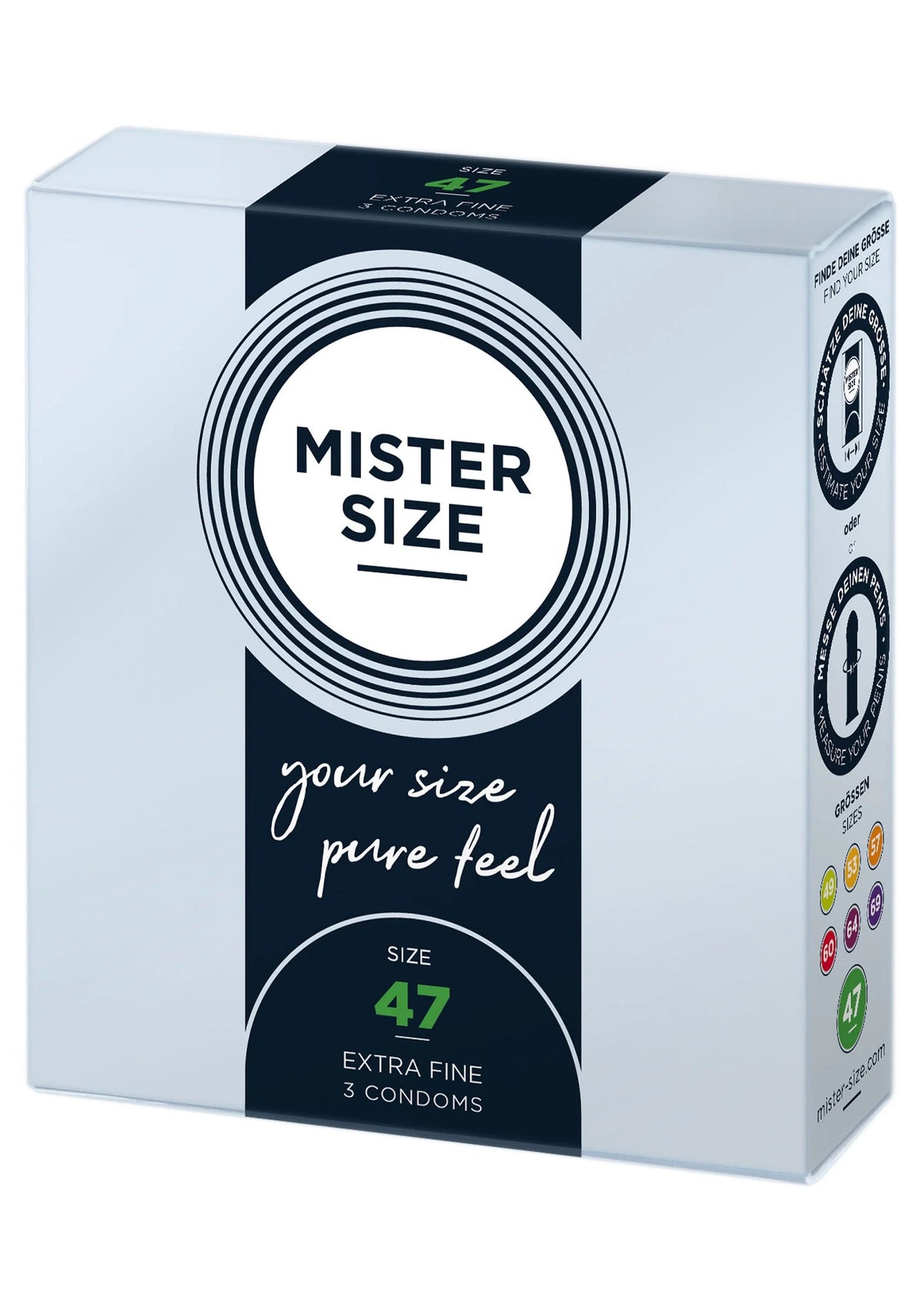 Bestel: MISTER SIZE 47mm Condoms 3 pcs - bij Happytoys: de erotische sex webshop | liever Happy dan Easy ⭐⭐⭐⭐⭐