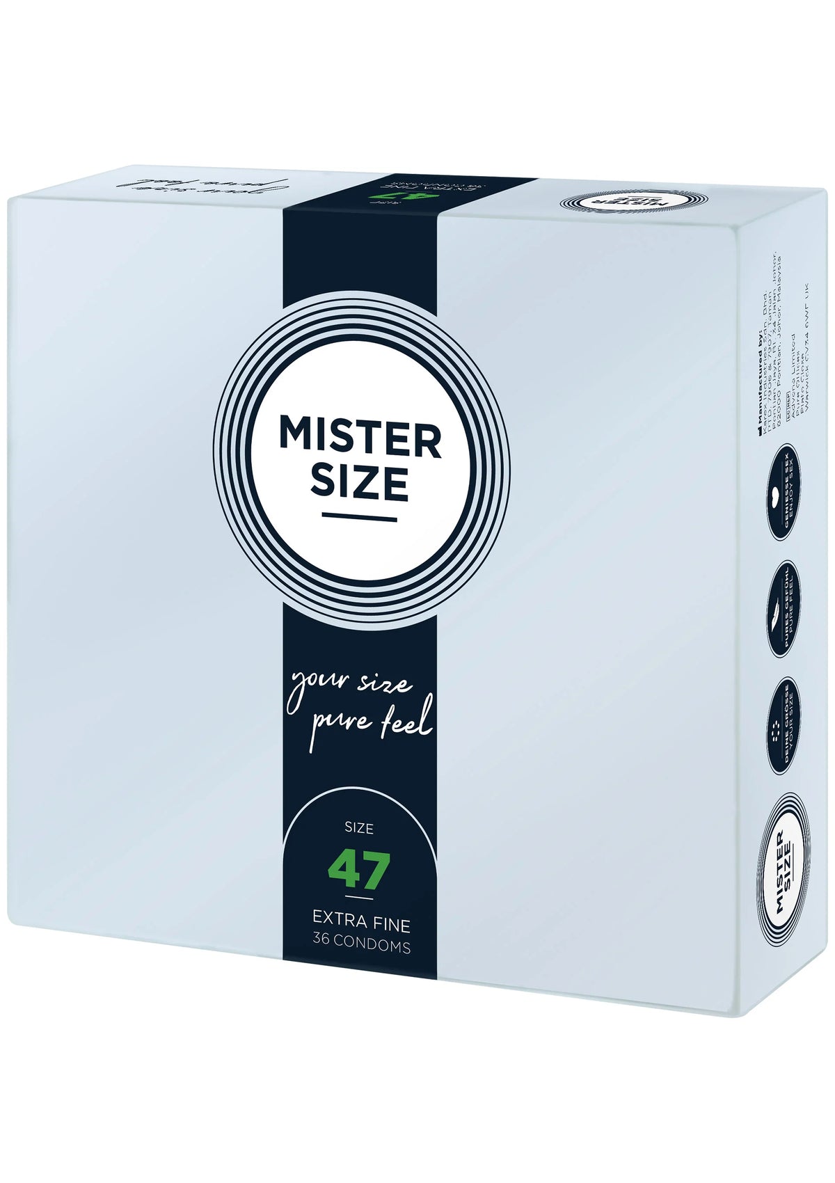 Bestel: MISTER SIZE 47mm Condoms 36pcs by Mr Size - condooms bij Happytoys.nl, happytoys.be, Happytoys.ae: erotische sex webshop | liever Happy dan Easy ⭐⭐⭐⭐⭐