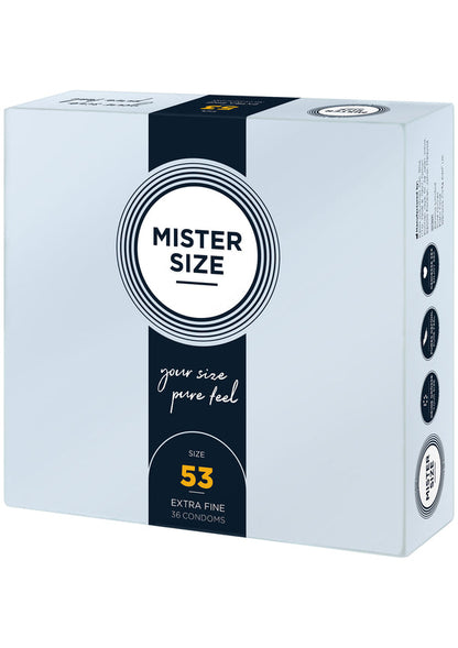 Bestel: MISTER SIZE 53mm Condoms 36pcs - bij Happytoys: de erotische sex webshop | liever Happy dan Easy ⭐⭐⭐⭐⭐ - Default Title - 97132 - NATUREL