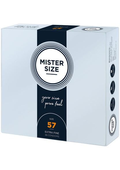 Bestel: MISTER SIZE 57mm Condoms 36pcs - bij Happytoys: de erotische sex webshop | liever Happy dan Easy ⭐⭐⭐⭐⭐ - Default Title - 97133 - NATUREL