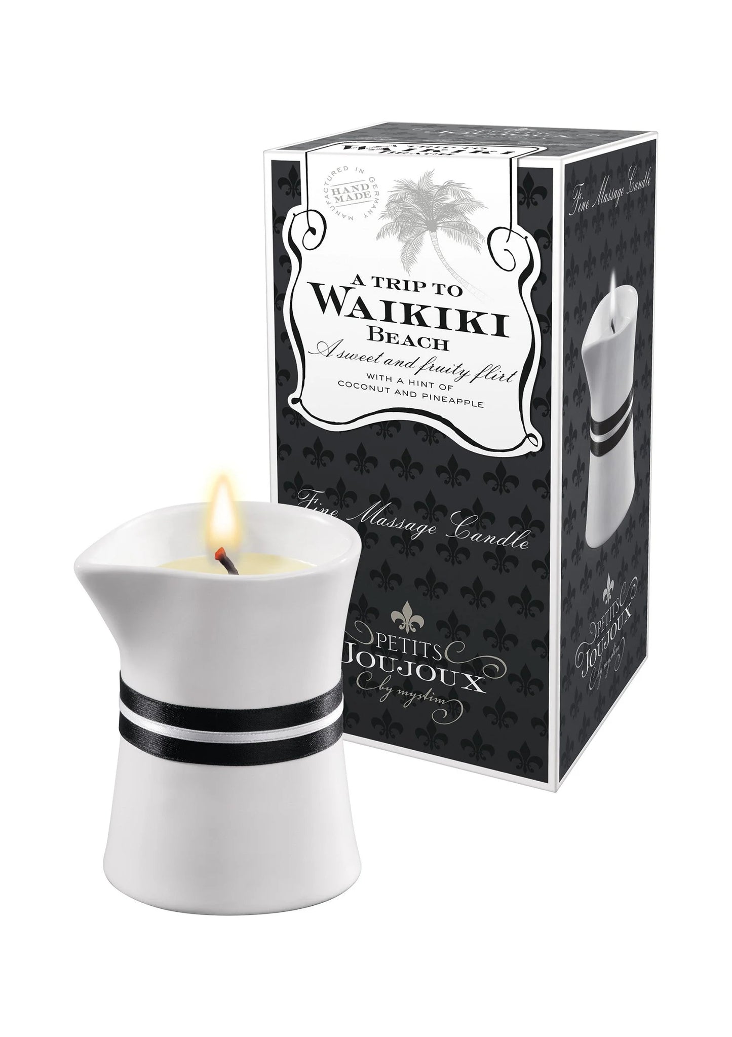 Beste vandaag nog: Massage Candle Waikiki 120 gr by Petit Joujoux - bij Happytoys Sexshop: online sex shop for Feeling Happy & Easy 😊 - Default Title - 97303 - TROPICAL - 120