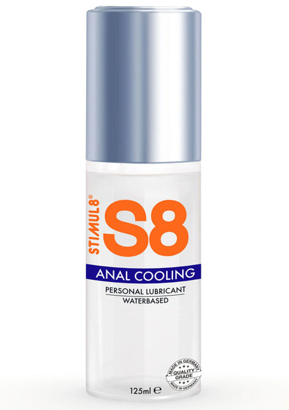 Koelende anale glijmiddel S8 fles met oranje label, waterbasis, 125 ml