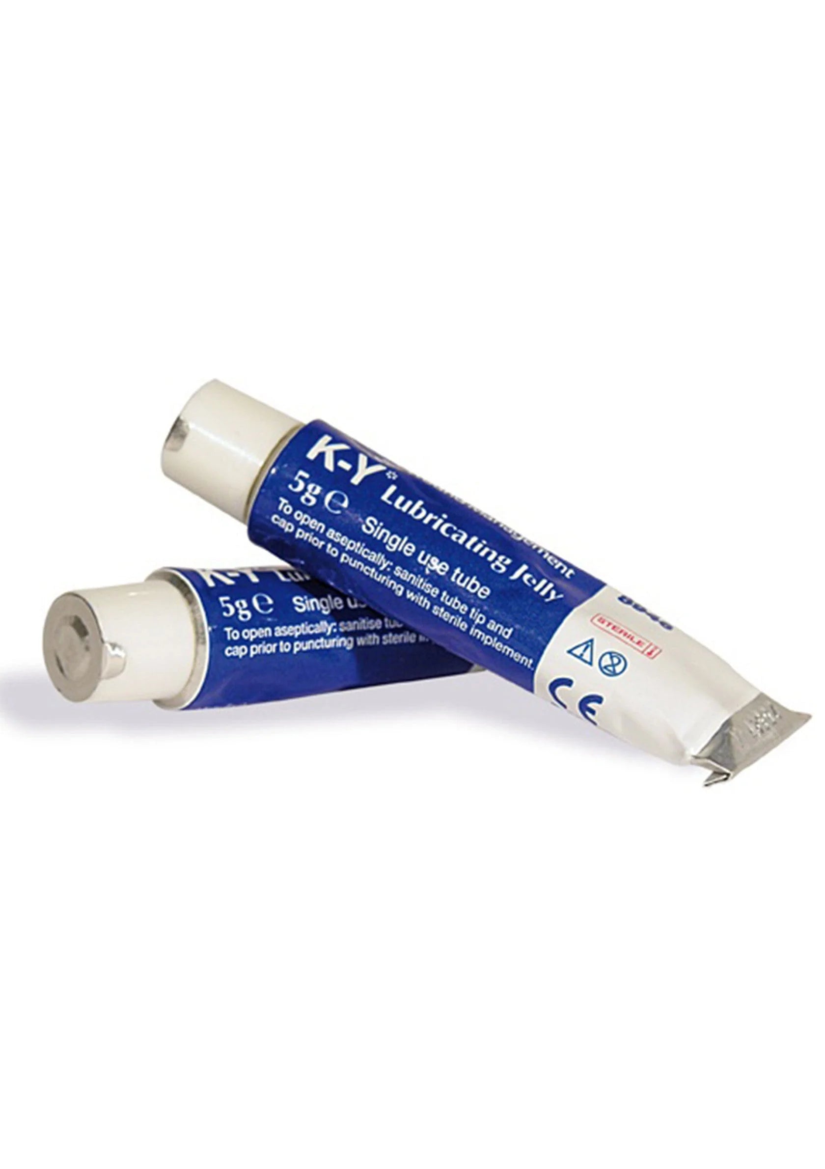 K-Y glijgel set: twee tubes, één met schroefdop en metalen punt