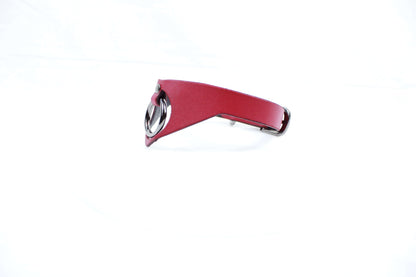 Gothic BDSM Collar with O-Ring – Red Leather Submissive Choker - Happytoys Sexshop: online sex shop for Feeling Happy & Easy 😊 - Discreet geleverd