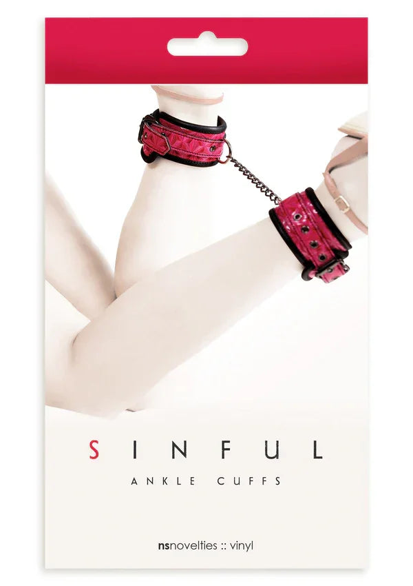 Ankle Cuffs Pink by NS Novelties - Happytoys Sexshop: Toys for Feeling Happy & Easy 😊 - Discreet geleverd