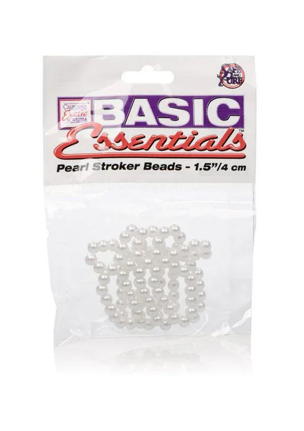 Basic Essentials Pearl Stroker Beads 1.5'/3.75 cm by CalExotics - Happytoys Sexshop: Toys for Feeling Happy & Easy 😊 - Discreet geleverd