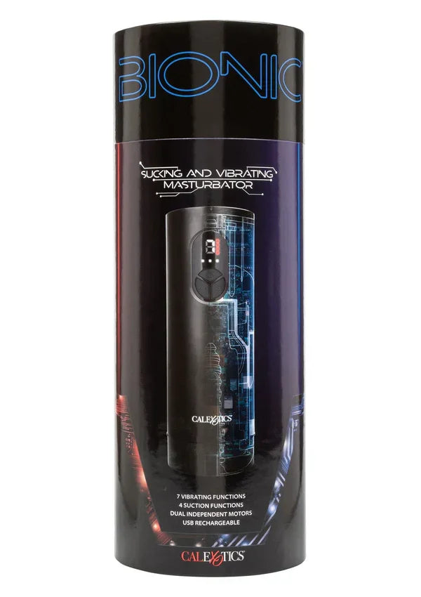 Bionic Sucking and Vibrating Masturbator by CalExotics - Happytoys Sexshop: Toys for Feeling Happy & Easy 😊 - Discreet geleverd