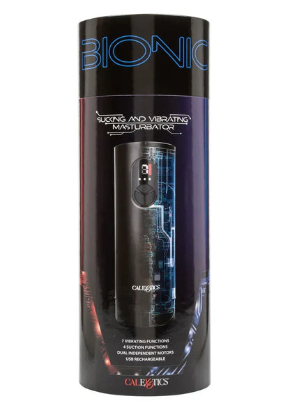 Bionic Sucking and Vibrating Masturbator by CalExotics - Happytoys Sexshop: Toys for Feeling Happy & Easy 😊 - Discreet geleverd