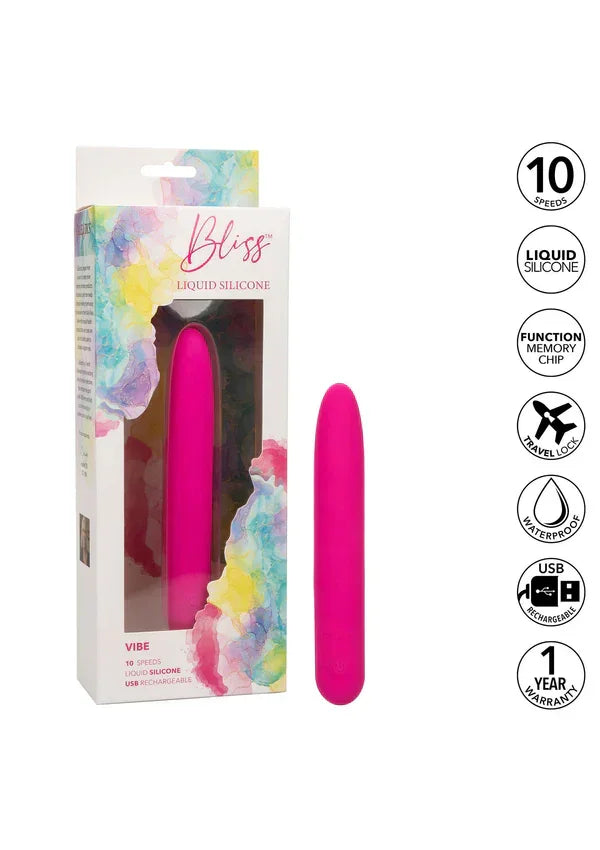 Bliss Liquid Silicone Vibe by CalExotics - Happytoys Sexshop: Toys for Feeling Happy & Easy 😊 - Discreet geleverd