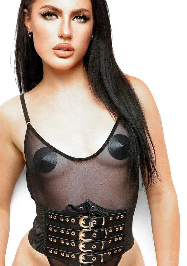 Buckled Front Waist Cincher by Kinky Diva - Happytoys Sexshop: Toys for Feeling Happy & Easy 😊 - Discreet geleverd