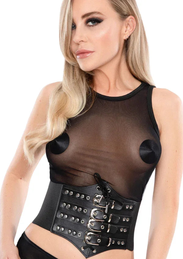 Buckled Front Waist Cincher by Kinky Diva - Happytoys Sexshop: Toys for Feeling Happy & Easy 😊 - Discreet geleverd