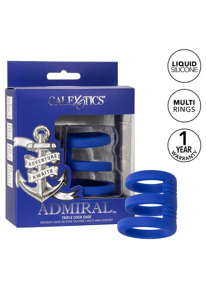 CalExotics Admiral Triple Cock Cage - Happytoys Sexshop: Toys for Feeling Happy & Easy 😊 - Discreet geleverd