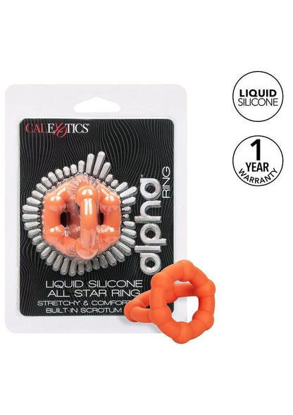 ♂ CalExotics Alpha Liquid Silicone All Star Ring - Happytoys Sexshop: Toys for Feeling Happy & Easy 😊 - Discreet geleverd