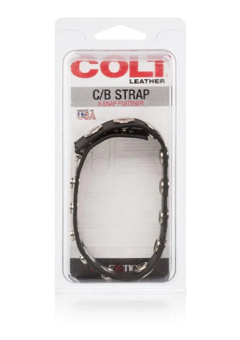 COLT Leather C/B Strap 8-Snap Fastener by CalExotics - Happytoys Sexshop: Toys for Feeling Happy & Easy 😊 - Discreet geleverd
