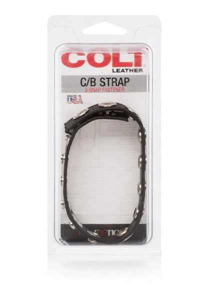 COLT Leather C/B Strap 8-Snap Fastener by CalExotics - Happytoys Sexshop: Toys for Feeling Happy & Easy 😊 - Discreet geleverd
