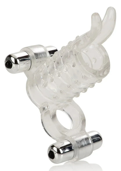 Transparante dubbele seksspeeltuin met twee handgrepen en opzetstuk, CalExotics Endless Desires
