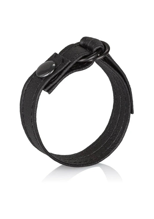 Leather Cinch Cockring by CalExotics - Happytoys Sexshop: Toys for Feeling Happy & Easy 😊 - Discreet geleverd