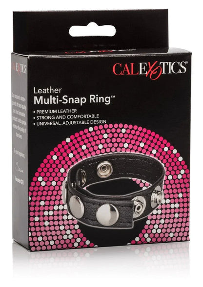 Leather Multi-Snap Ring by CalExotics - Happytoys Sexshop: Toys for Feeling Happy & Easy 😊 - Discreet geleverd