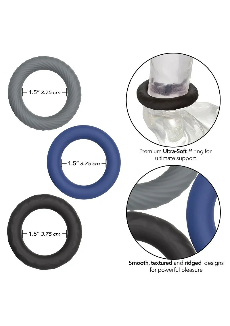 ♂ CalExotics Link Up Ultra-Soft Extreme Set cockring - Happytoys Sexshop: Toys for Feeling Happy & Easy 😊 - Discreet geleverd