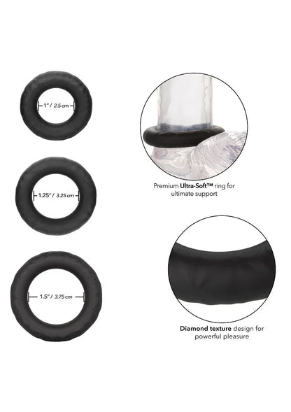 ♂ CalExotics Link Up Ultra-Soft Supreme Set cockring - Happytoys Sexshop: Toys for Feeling Happy & Easy 😊 - Discreet geleverd