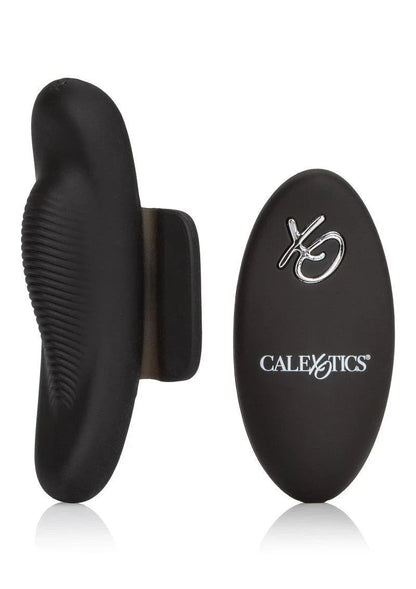 CalExotics black Lock-N-Play Remote Petite Panty Teaser with textured vibrator and sleek remote control