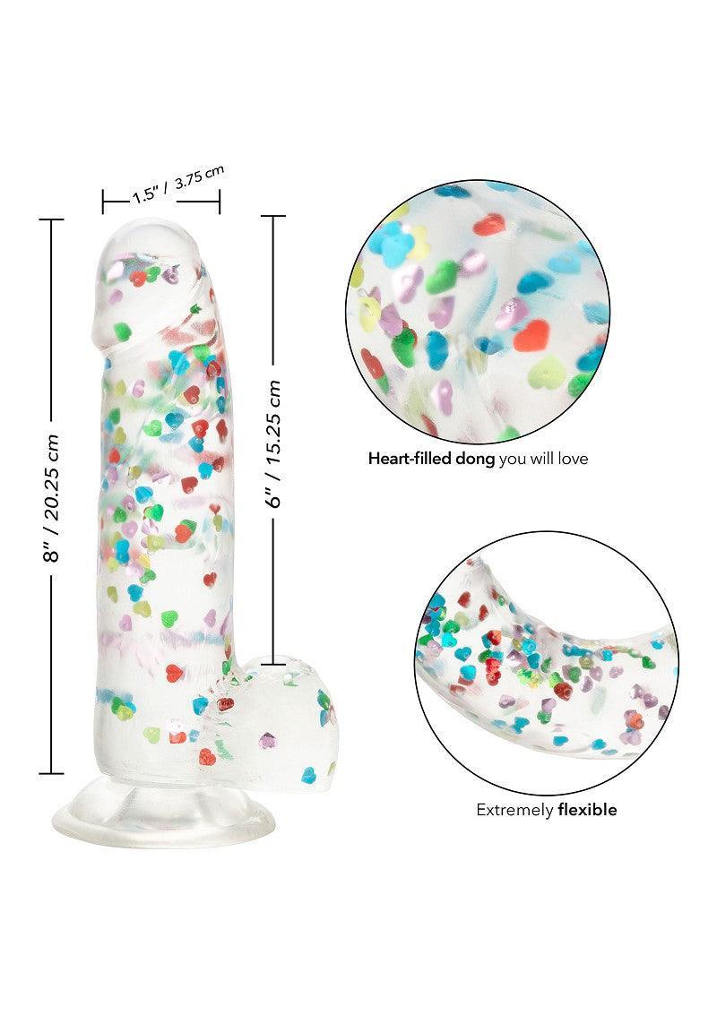 Naughty Bits I Love Dick Heart-filled Dong by CalExotics - Happytoys Sexshop: Toys for Feeling Happy & Easy 😊 - Discreet geleverd
