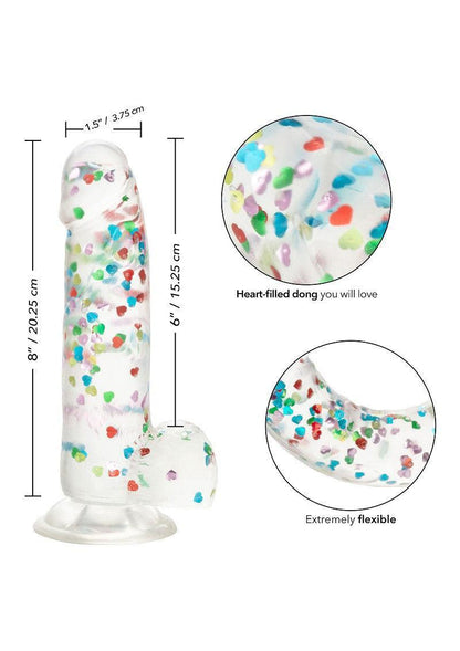Naughty Bits I Love Dick Heart-filled Dong by CalExotics - Happytoys Sexshop: Toys for Feeling Happy & Easy 😊 - Discreet geleverd