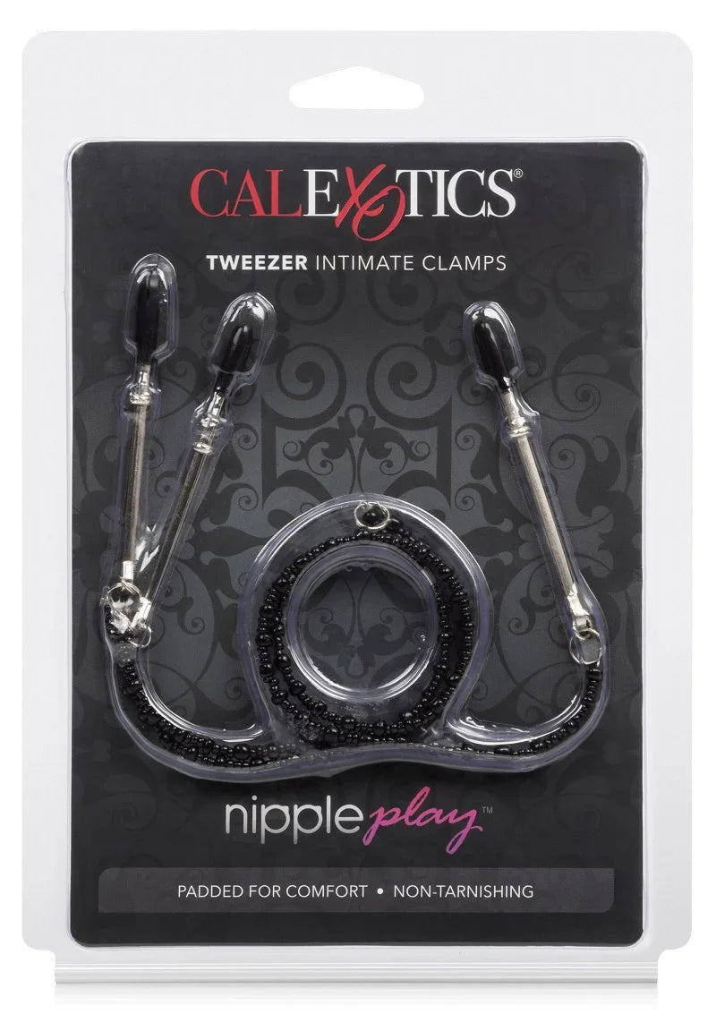 CalExotics Nipple Play Tweezer Intimate Clamps Tepel en clitoris klem - Happytoys Sexshop: Toys for Feeling Happy & Easy 😊 - Discreet geleverd