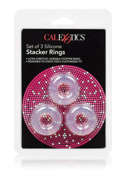 Set of 3 Silicone Stacker Rings by CalExotics - Happytoys Sexshop: Toys for Feeling Happy & Easy 😊 - Discreet geleverd