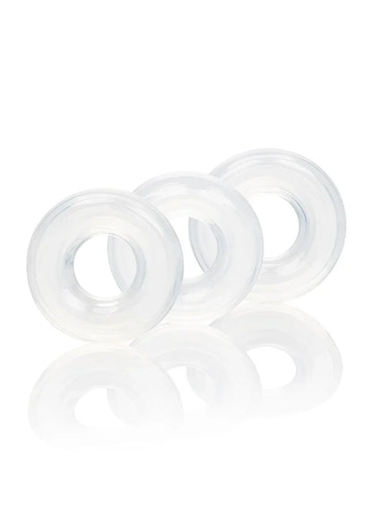 Set of 3 Silicone Stacker Rings by CalExotics - Happytoys Sexshop: Toys for Feeling Happy & Easy 😊 - Discreet geleverd