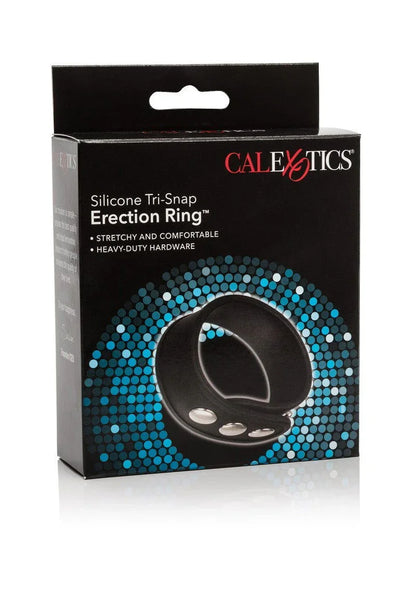 CalExotics Silicone Tri-Snap Erection Ring - Happytoys Sexshop: Toys for Feeling Happy & Easy 😊 - Discreet geleverd